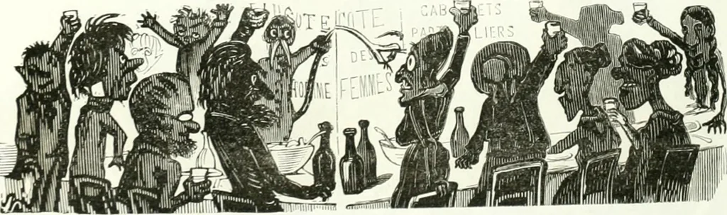 An illustration from Revue comique à l'usage des gens sérieux, 1848, leaf 143