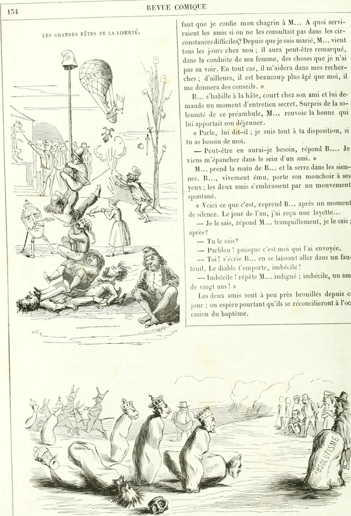 An illustration from Revue comique à l'usage des gens sérieux, 1848, leaf 153