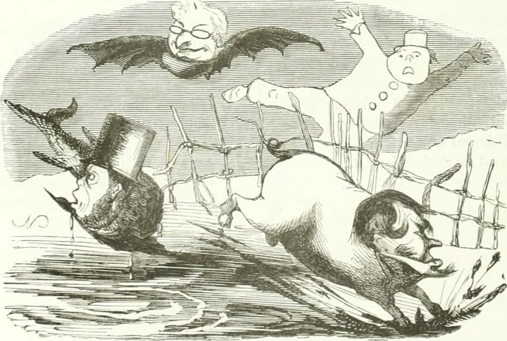 An illustration from Revue comique à l'usage des gens sérieux, 1848, leaf 169