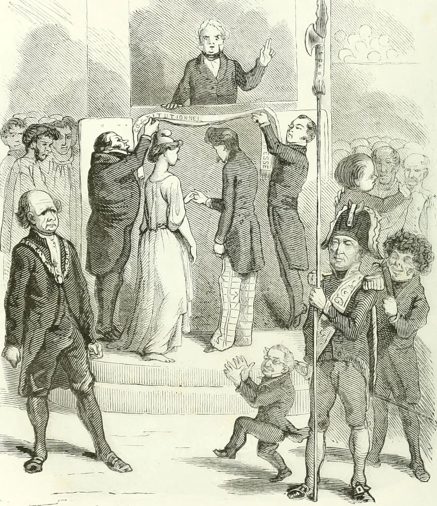 An illustration from Revue comique à l'usage des gens sérieux, 1848, leaf 17