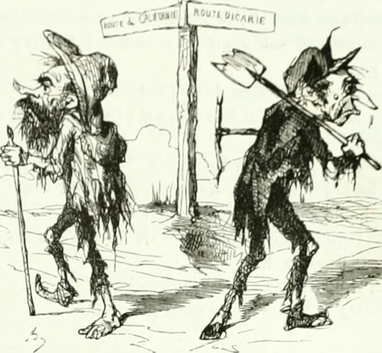 An illustration from Revue comique à l'usage des gens sérieux, 1848, leaf 192