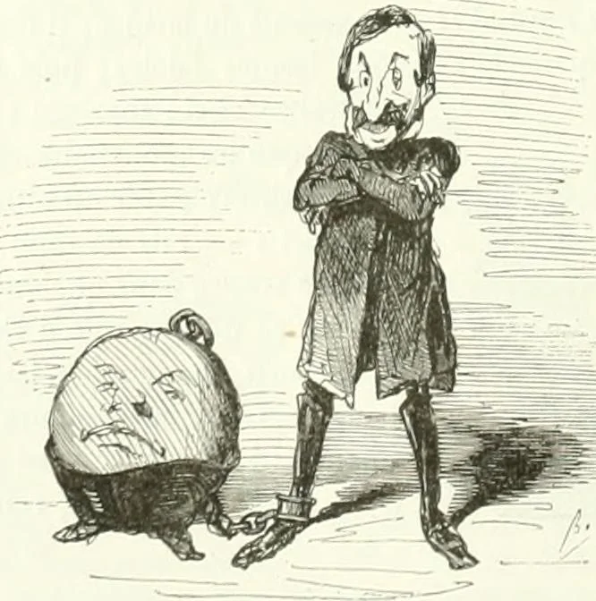 An illustration from Revue comique à l'usage des gens sérieux, 1848, leaf 203