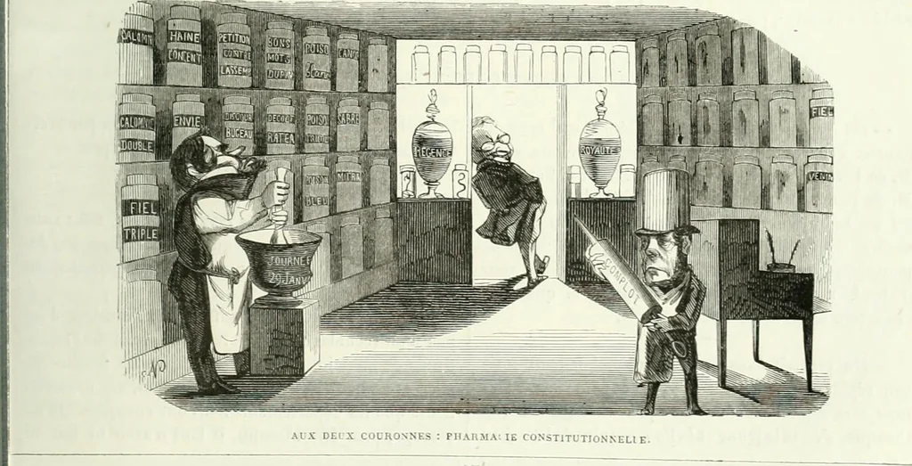 An illustration from Revue comique à l'usage des gens sérieux, 1848, leaf 240