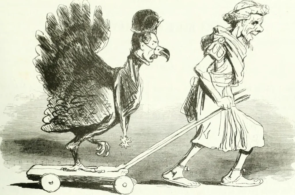 An illustration from Revue comique à l'usage des gens sérieux, 1848, leaf 30