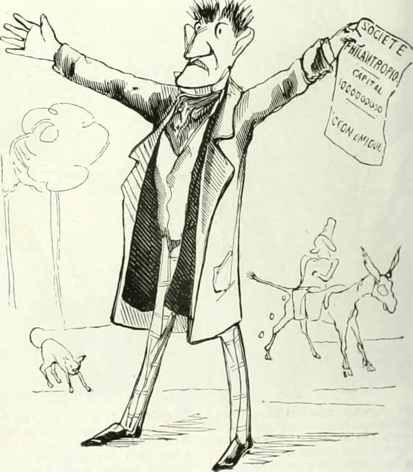 An illustration from Revue comique à l'usage des gens sérieux, 1848, leaf 319
