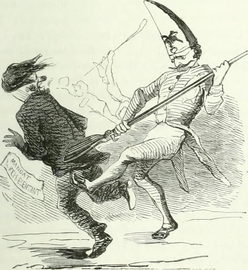 An illustration from Revue comique à l'usage des gens sérieux, 1848, leaf 330