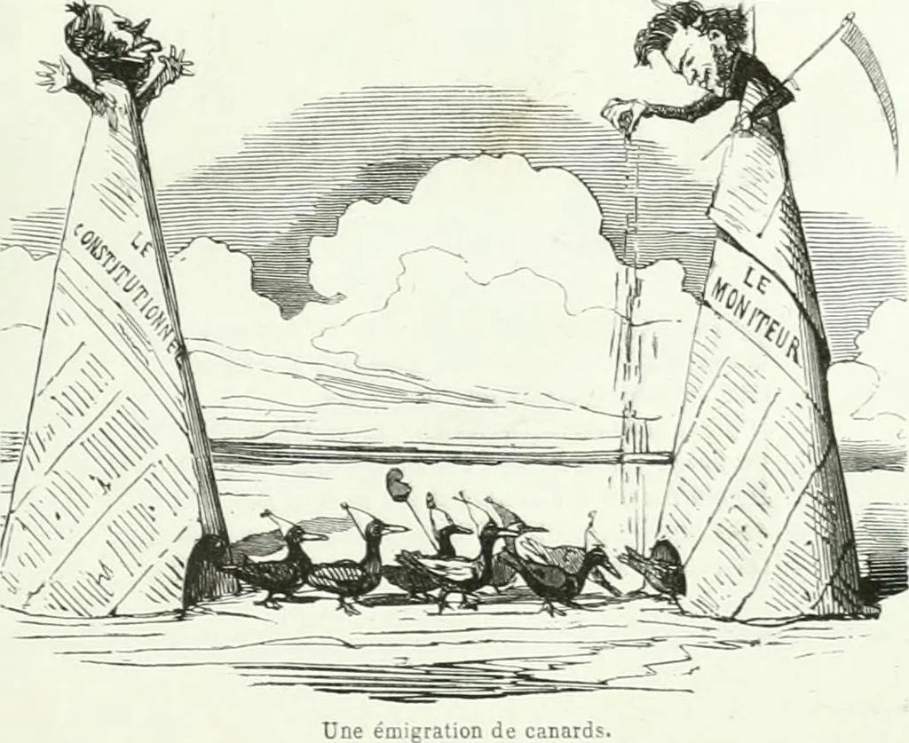 An illustration from Revue comique à l'usage des gens sérieux, 1848, leaf 338