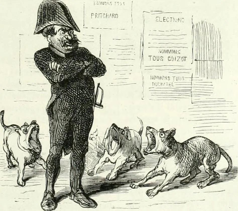 An illustration from Revue comique à l'usage des gens sérieux, 1848, leaf 382