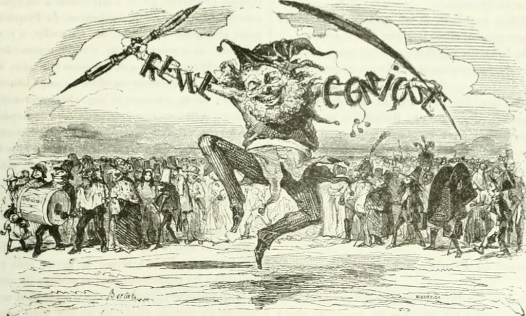 An illustration from Revue comique à l'usage des gens sérieux, 1848, leaf 390