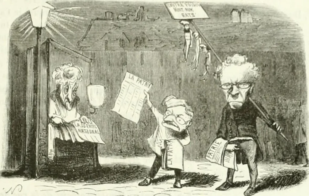 An illustration from Revue comique à l'usage des gens sérieux, 1848, leaf 394