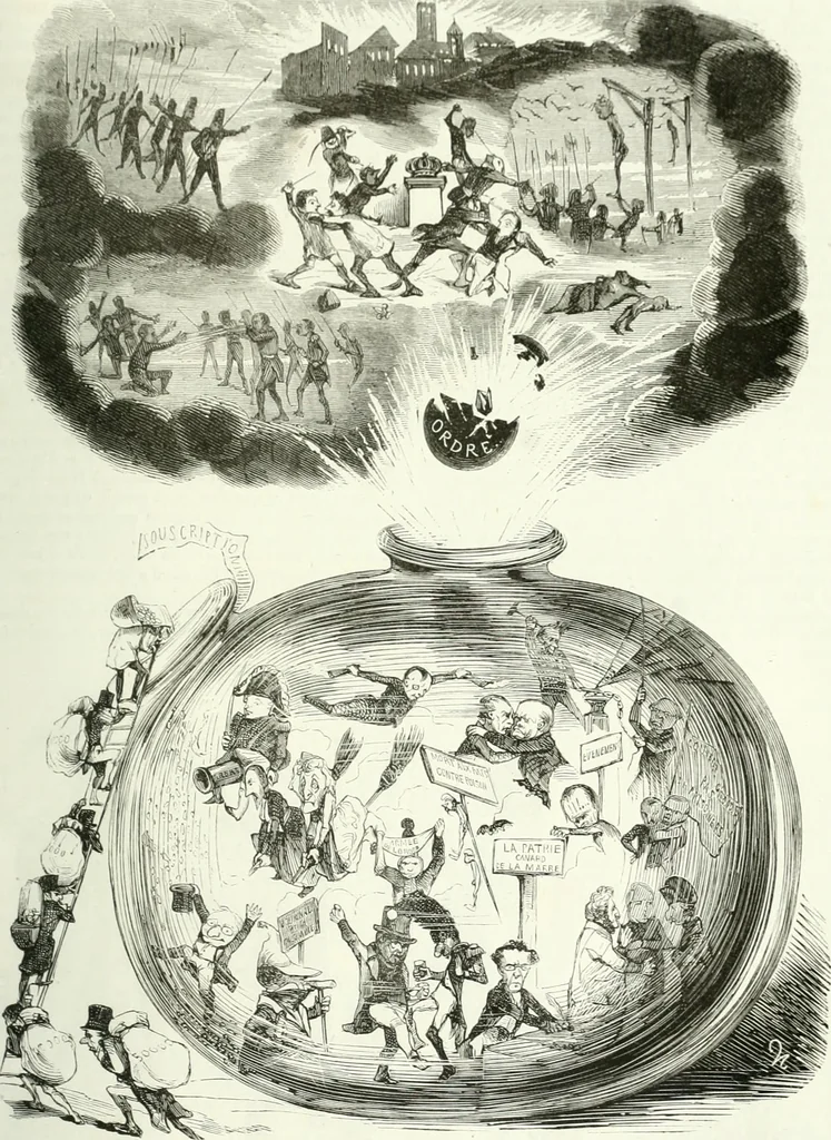 An illustration from Revue comique à l'usage des gens sérieux, 1848, leaf 408