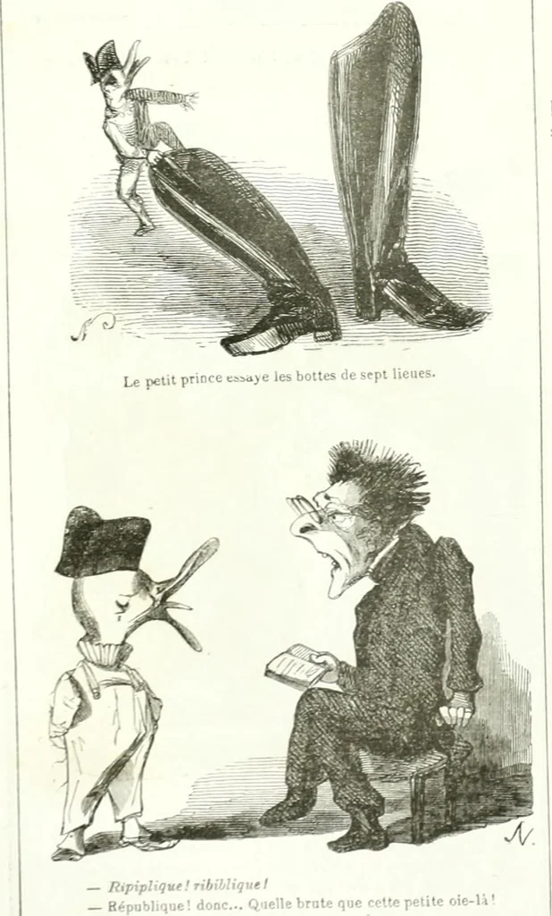 An illustration from Revue comique à l'usage des gens sérieux, 1848, leaf 41