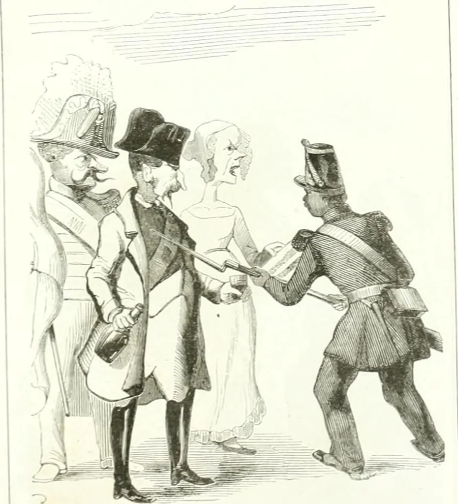 An illustration from Revue comique à l'usage des gens sérieux, 1848, leaf 43
