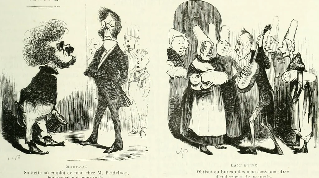 An illustration from Revue comique à l'usage des gens sérieux, 1848, leaf 456