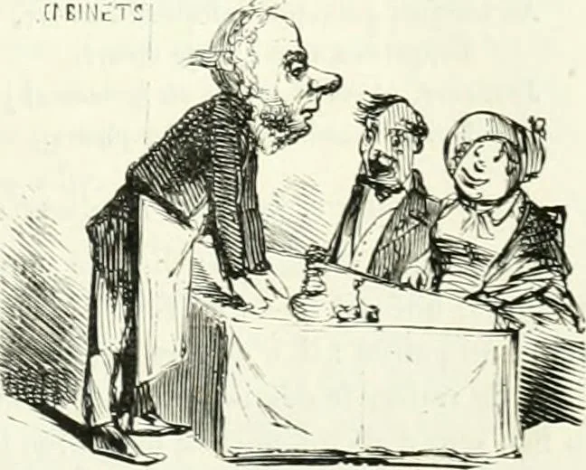 An illustration from Revue comique à l'usage des gens sérieux, 1848, leaf 456