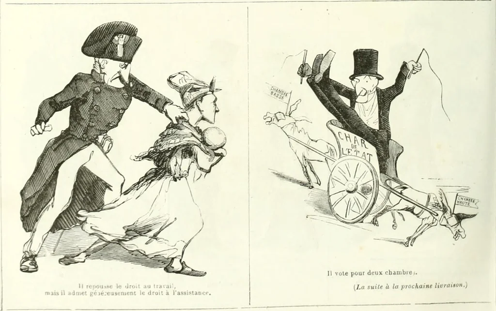 An illustration from Revue comique à l'usage des gens sérieux, 1848, leaf 461