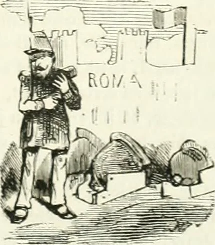 An illustration from Revue comique à l'usage des gens sérieux, 1848, leaf 468