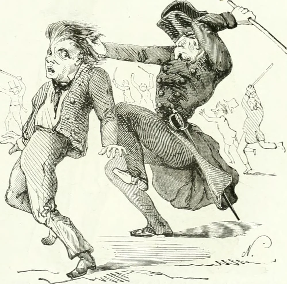 An illustration from Revue comique à l'usage des gens sérieux, 1848, leaf 48