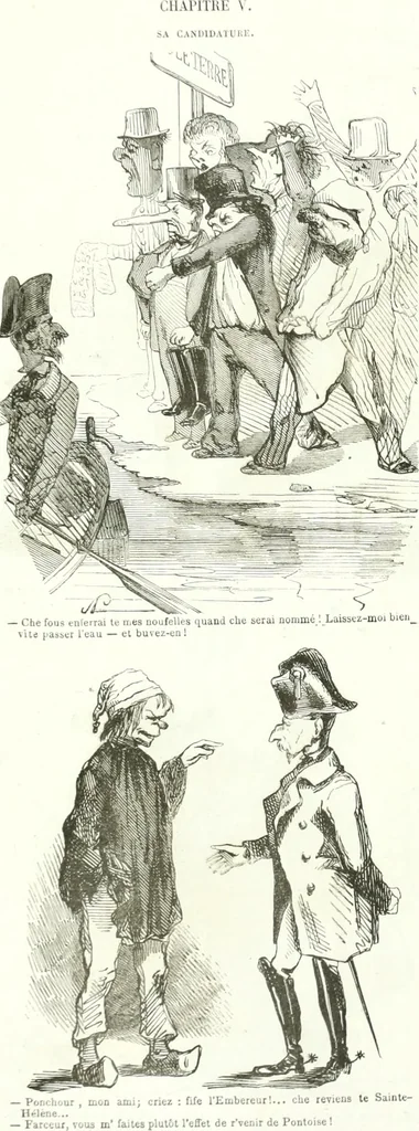 An illustration from Revue comique à l'usage des gens sérieux, 1848, leaf 49