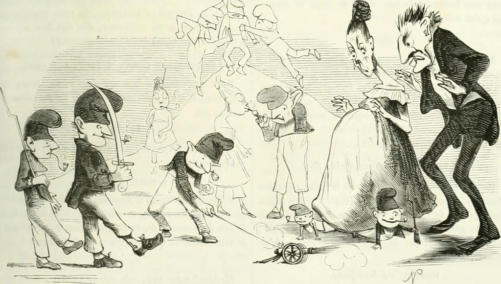 An illustration from Revue comique à l'usage des gens sérieux, 1848, leaf 492