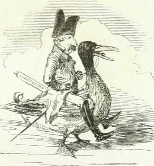 An illustration from Revue comique à l'usage des gens sérieux, 1848, leaf 50