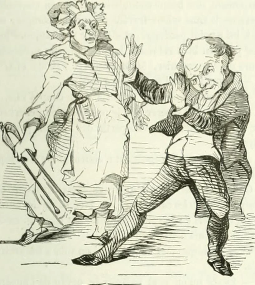 An illustration from Revue comique à l'usage des gens sérieux, 1848, leaf 538