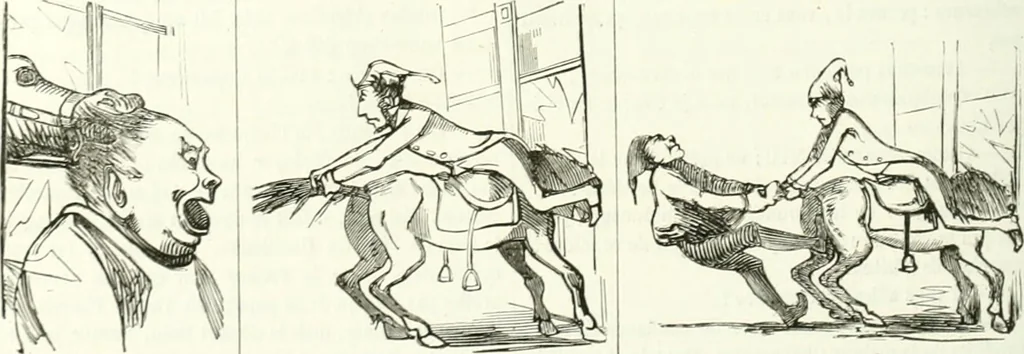 An illustration from Revue comique à l'usage des gens sérieux, 1848, leaf 539