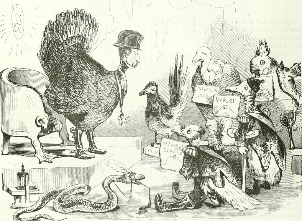 An illustration from Revue comique à l'usage des gens sérieux, 1848, leaf 55