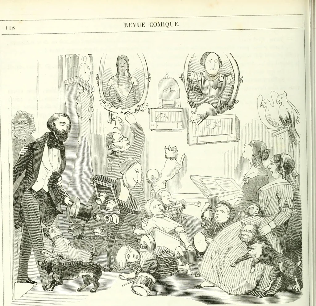 An illustration from Revue comique à l'usage des gens sérieux, 1848, leaf 551
