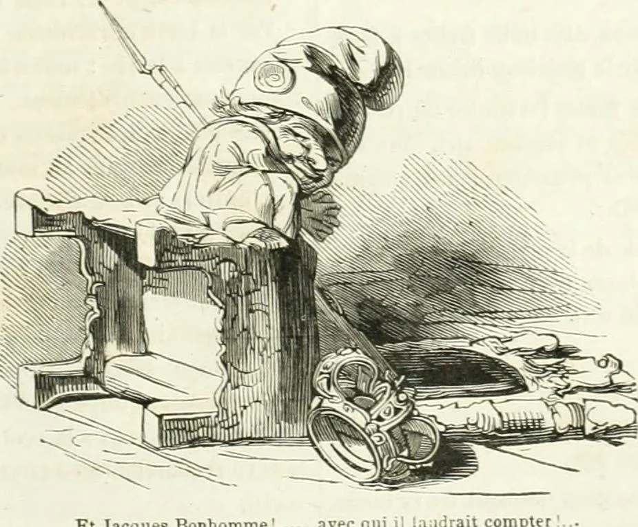 An illustration from Revue comique à l'usage des gens sérieux, 1848, leaf 568