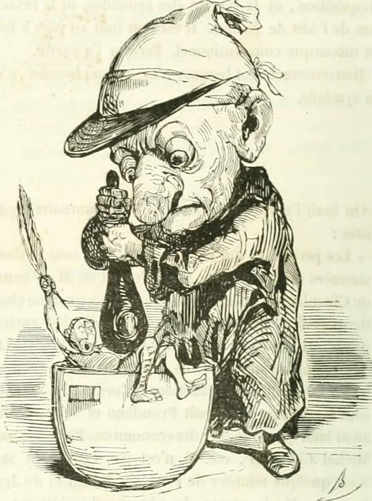 An illustration from Revue comique à l'usage des gens sérieux, 1848, leaf 569
