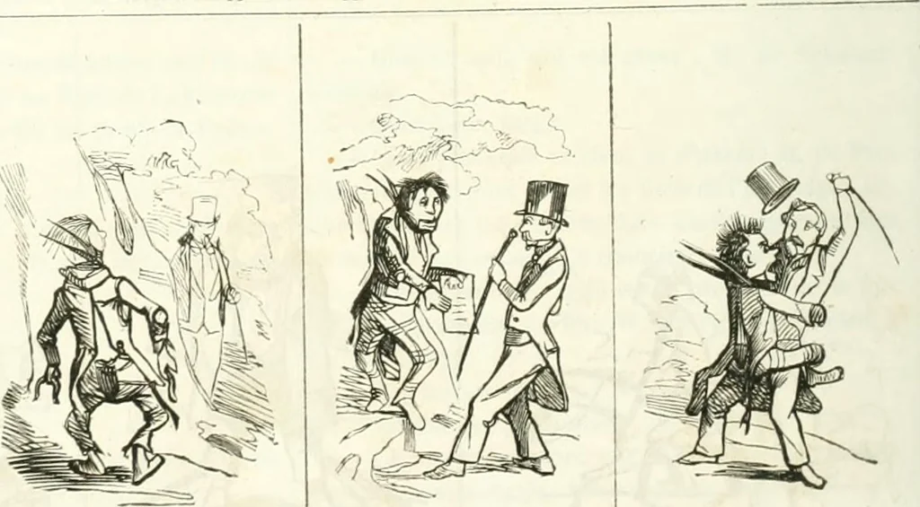 An illustration from Revue comique à l'usage des gens sérieux, 1848, leaf 573