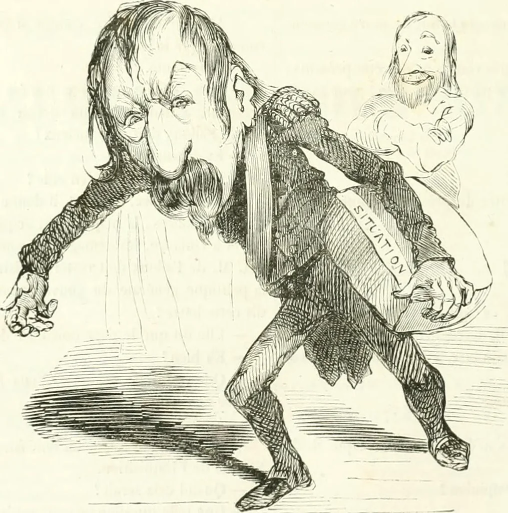 An illustration from Revue comique à l'usage des gens sérieux, 1848, leaf 579