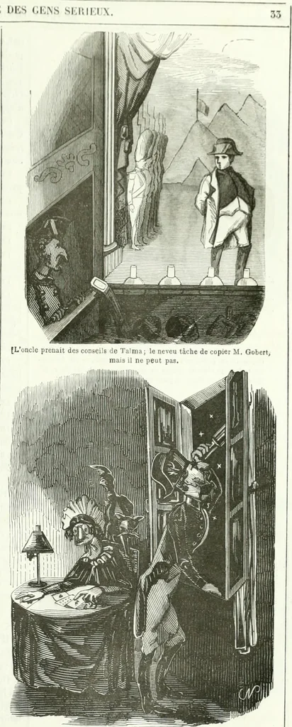An illustration from Revue comique à l'usage des gens sérieux, 1848, leaf 58