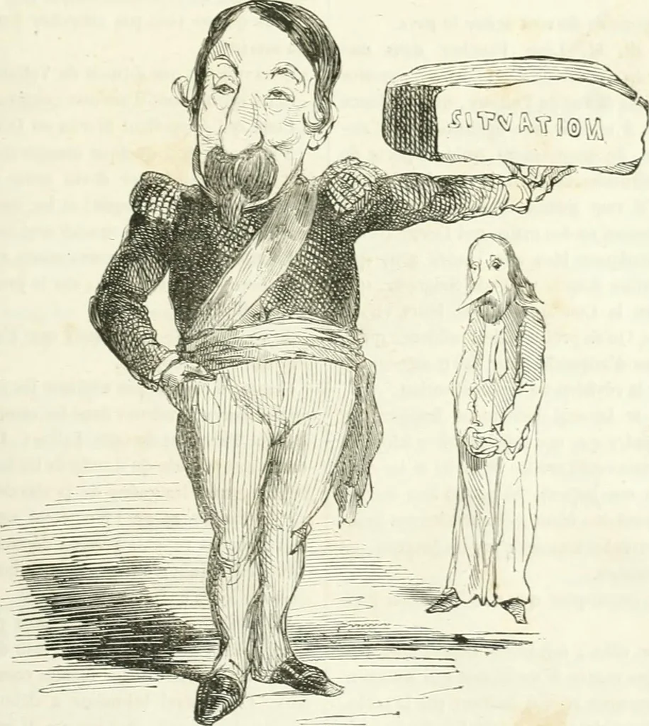 An illustration from Revue comique à l'usage des gens sérieux, 1848, leaf 580