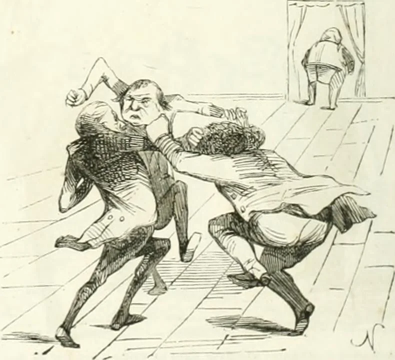 An illustration from Revue comique à l'usage des gens sérieux, 1848, leaf 587