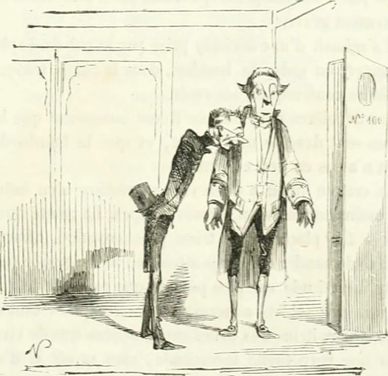 An illustration from Revue comique à l'usage des gens sérieux, 1848, leaf 588