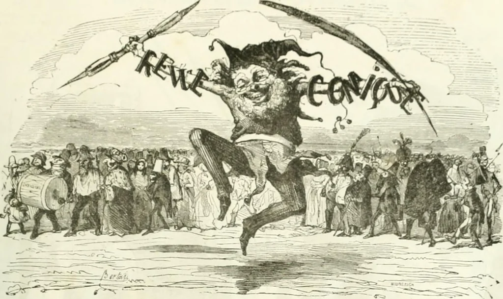 An illustration from Revue comique à l'usage des gens sérieux, 1848, leaf 594