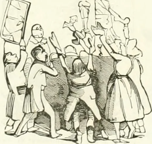 An illustration from Revue comique à l'usage des gens sérieux, 1848, leaf 605
