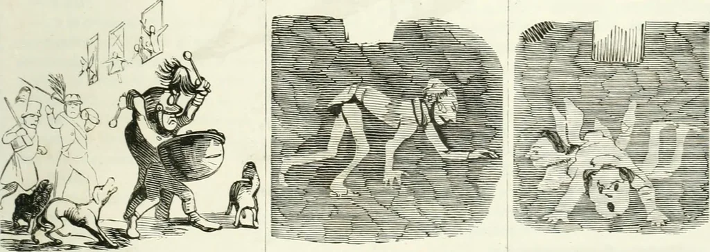 An illustration from Revue comique à l'usage des gens sérieux, 1848, leaf 606