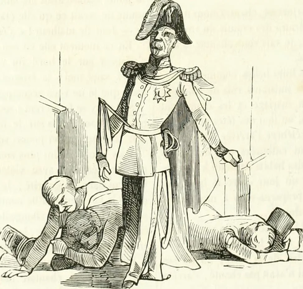 An illustration from Revue comique à l'usage des gens sérieux, 1848, leaf 613