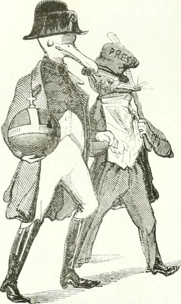 An illustration from Revue comique à l'usage des gens sérieux, 1848, leaf 71