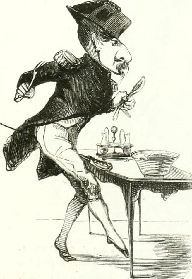 An illustration from Revue comique à l'usage des gens sérieux, 1848, leaf 77