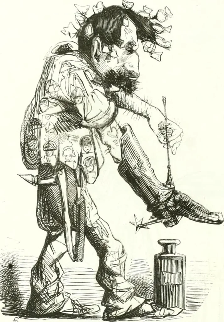 An illustration from Revue comique à l'usage des gens sérieux, 1848, leaf 77