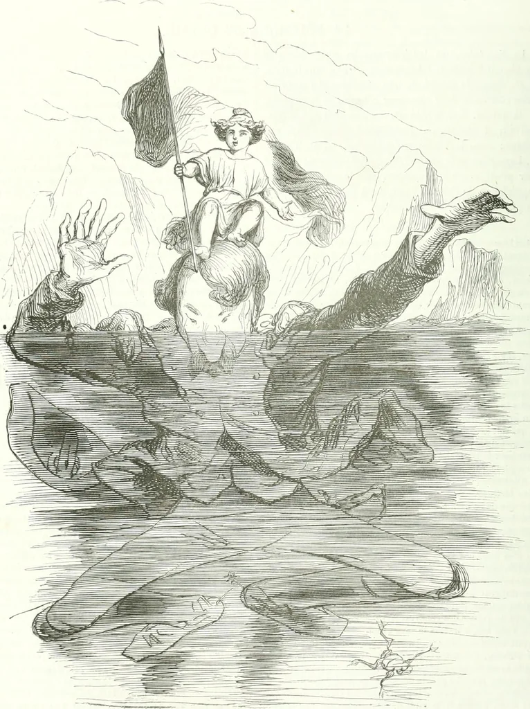 An illustration from Revue comique à l'usage des gens sérieux, 1848, leaf 91
