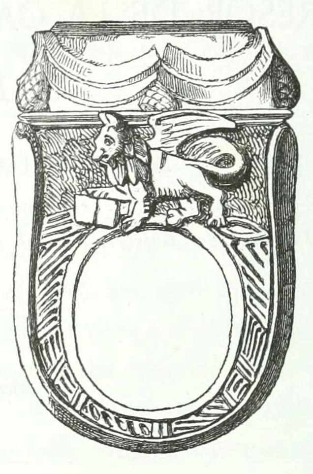 An illustration from Revue de l'art chrétien, 1857, leaf 34