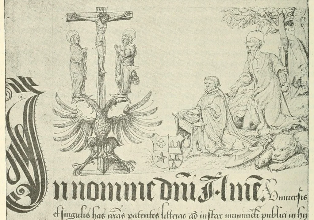 An illustration from Revue de l'art chrétien, 1857, leaf 520