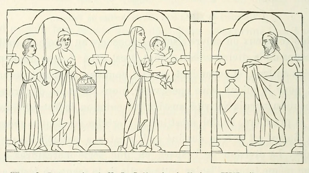 An illustration from Revue de l'art chrétien, 1857, leaf 136