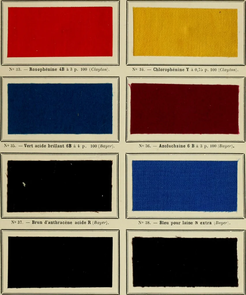 An illustration from Revue générale des mati`eres colorantes et des industries qui s'y rattachent, 1908, leaf 128