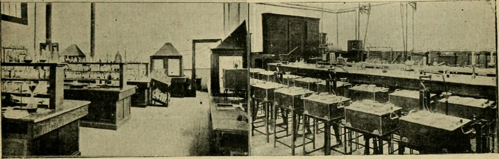 An illustration from Revue générale des mati`eres colorantes et des industries qui s'y rattachent, 1908, leaf 314